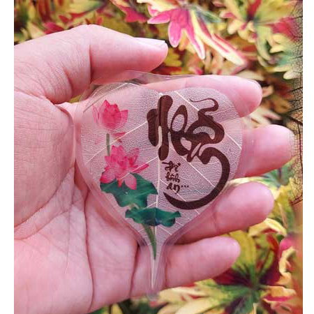 Lá Bồ Đề Ốp ĐT Hoa Sen- Nhẫn